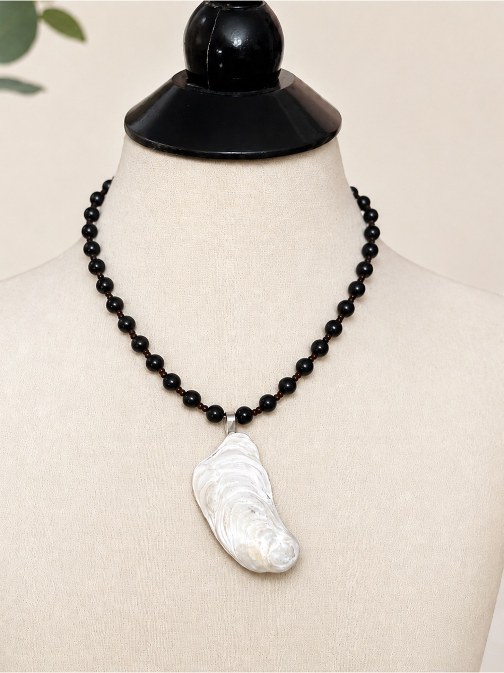 Handmade Oyster Shell Necklace | Coastal Statement Necklace